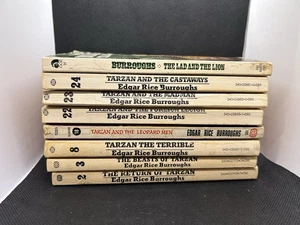 8 Edgar Rice Burroughs Books Including Tarzan Set 2 3 8 18 22 23 24 Paperback - Picture 1 of 16