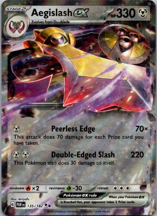 Aegislash ex 135/182 SV04: Paradox Rift Holo Double Rare NM - Image 1 of 2