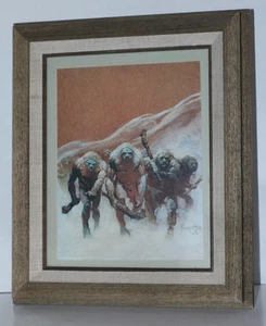 Vintage Print Frank Frazetta 1980 Fairfax Prints Caveman Trolls Comics - Bild 1 von 3