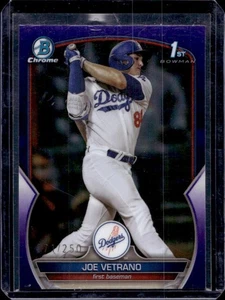 2023 Bowman Draft Joe Vetrano Chrome Purple Refractor 1st #71/250 - Picture 1 of 2
