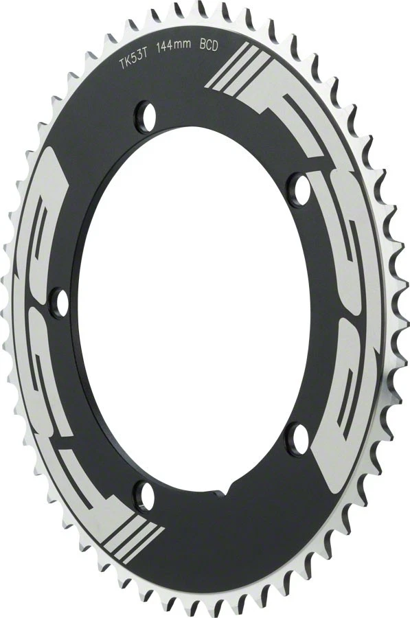 Full Speed Ahead Pro Track Chainring 53t 144 BCD 1/2 in x 1/8 in Aluminum Black - Image 1 of 1