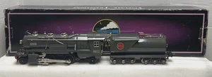 MTH O-GAUGE 10-1063-1 GRAY 263E STEAM LOCOMOTIVE NICKEL TRIM CONTEMPORARY - LNIB - Picture 1 of 20