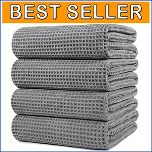 4-Pack Microfiber Oversize Quick Dry Bath Towels - 30 x 60 in, Lint Free Luxury - Picture 1 of 8