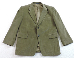 Stafford Mens 44  Short Sage Green Heavy Corduroy Blazer Jacket