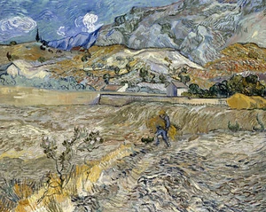 Vincent van Gogh, Landscape at St. Remy, 1889, Hand Painted Canvas Oil Painting - Picture 1 of 2