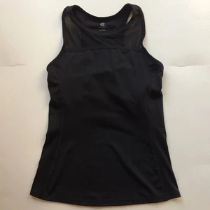 Black Tank Top XS Sports Bra Training Workout Racerback C9 Champion Mesh - Picture 1 of 5
