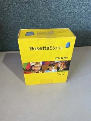 Rosetta Stone Curso de Italiano Nivel 1 2 3 CD Caja Sellada Ver 3 Win / Mac Foto 1 de 4