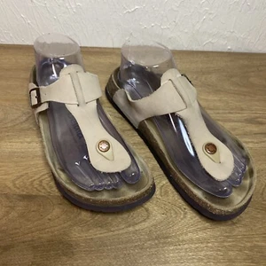 Betula by BIRKENSTOCK 'Gizeh' Beige Wildleder Zehenstegsandalen EUR 38 | US 7 - Bild 1 von 14