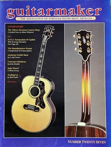Guitarmaker Magazine #27 Spring 1995 Gibson Montana Custom Shop & More! - Imagen 1 de 1