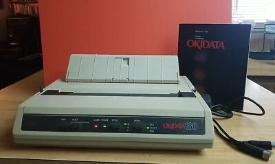 Vintage Okidata Microline 180 Dot Printer, with manual  - Image 1 of 2