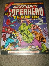 GIANT SUPERHERO TEAM UP 9 TREASURY - THOR VS HULK  SILVER SURFER VS SPIDER-MAN