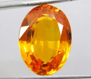 8.55 Ct Natural Gemstone Spessartite Orange Garnet Certified Oval Cut - Picture 1 of 7