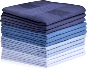 Fazzoletti Da Uomo in Cotone, Grandi Fazzoletti Stoffa Plaid, Idee Regalo, 40Cm - Foto 1 di 12