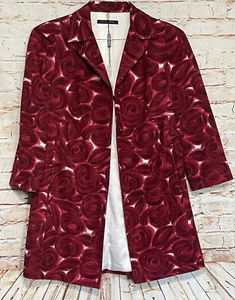 Nuevo con etiquetas Abrigo Elie Tahari Mujer Abigail Tokyo Rosa XS Minorista $578 Forrado Algodón (k) - Imagen 1 de 8