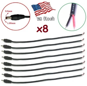 8 piezas Cable de alimentación DC 3,5x1,35 mm macho LED luz monitor cable de salida de alimentación 30 cm - Imagen 1 de 6