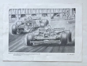 Stampa Monaco Gran Premio 1979 Scheckter Ferrari 312 T4 & Lauda Brabham Boivent - Foto 1 di 4