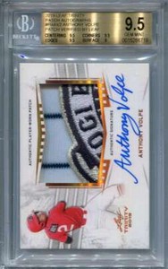 2019 Leaf Trinity Autographs paav2 Anthony Volpe Rookie Patch Auto BGS 9.5 10