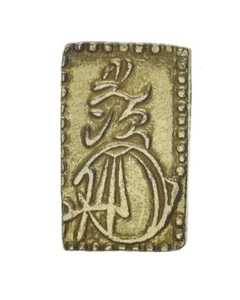 Japan 1 bu 1837-1868 Gold F-VF Mon period (1601 - 1867) quadrangle - Picture 1 of 2