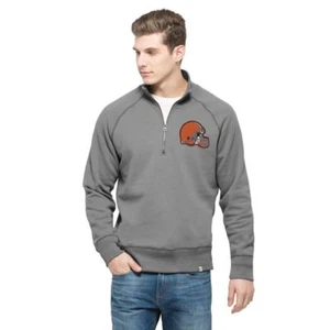 Cleveland Browns 47 Brand Cross-check 1/4 Zip Pullover - Picture 1 of 1