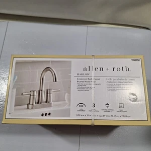 Grifo de baño Allen Roth Harlow amplio acabado níquel cepillado - Imagen 1 de 4