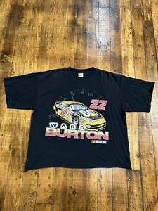 Vintage Ward Burton NASCAR Shirt Size 2XL Checkered Flag - Picture 1 of 15