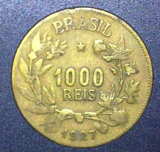 1927 Brazil 1000 Reis Foreign Coin