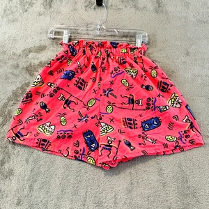 Vintage Aldo Gianne Italian Club Nylon Shorts Womens S Neon Pink 80s USA Made - Picture 1 of 10