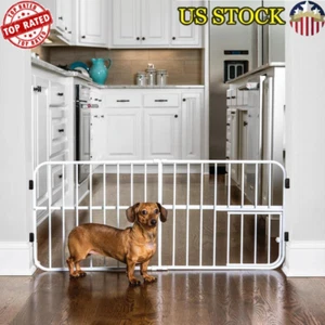 Expandable Metal Pet Gate W/ Small Door Chew-Proof Design for Indoor Use Durable - Picture 1 of 7