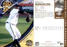 Manny Banuelos 2009 MultiAd South Atlantic League Top Prospects #4 Card