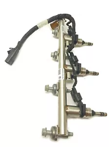 GM 2014-2018 Cadillac ATS CTS XTS Turbo 3.6L Fuel Injectors With Rail 12642953 - Picture 1 of 5