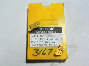 BRANDNEU Kennametal NG 3167RK KC810 erstklassige Nuten Hartmetalleinsätze 820SO - Bild 1 von 7