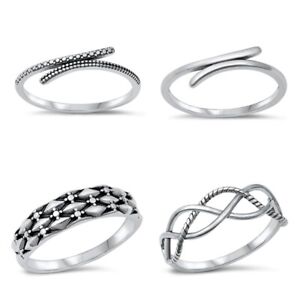 NEW! Sterling Silver 925 INFINITY, OXIDIZED DESIGN RING 2 -12 *