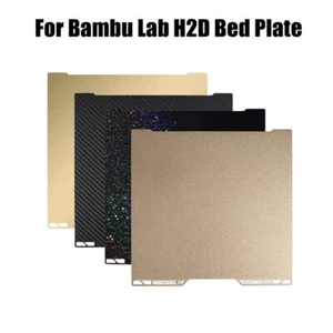 For Bambu Lab H2d Bed Plate PEI Sheet Textured Double Sided Heatbed Build Pl _wa - Photo 1/19