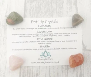 Fertility Crystals Gemstone Pregnancy Conceive IVF Positive Gift Tumble Stones - Picture 1 of 5