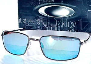 Oakley SQUARE WIRE Titanium Silver w POLARIZED Galaxy Chrome Lens Sunglass 4075 - Picture 1 of 12