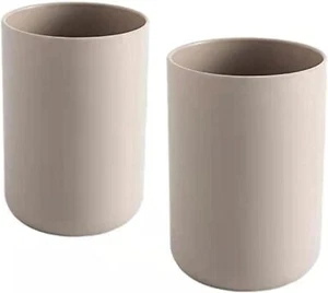 Polypropylene Plastic Bathroom 2 Pieces Mouthwash Cup, Toothbrush Holder - Picture 1 of 5