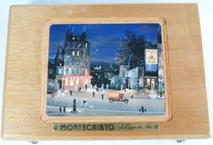 Montecristo Monte leere Zigarrenkiste aus Holz Micheal Delacroix Kunstwerk - Bild 1 von 7