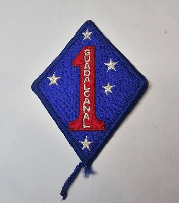 U.S.M.C. PARCHE 1ª DIVISIÓN MARINA GUADALCANAL PRIMER CUERPO USMC INSIGNIA UNIFORME Foto 1 de 3