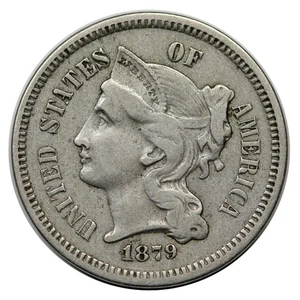 1879 3 Cent Nickel - Picture 1 of 2