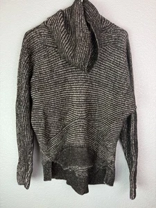 AllSaints Sweater Mens Medium Mesa Roll Neck Wool Striped Pullover - Picture 1 of 14