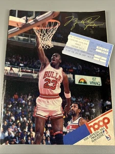 1987 Ticket And Rare Michael Jordan Hoop Magazine Cover (Official NBA Program) - Picture 1 of 9