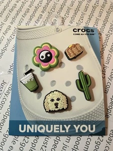 Crocs Jibbitz Shoe Charms Chill Girl 5 Pack New In Package Free Shipping! - Picture 1 of 9
