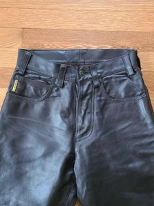 Armani Jeans Chocolate Brown Leather Button Fly Pants Rick Owens Opium Hedi - Picture 1 of 8