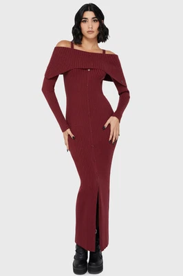 KILLSTAR Knit Dress Red Dusk Empress [Red] - Image 1 of 4