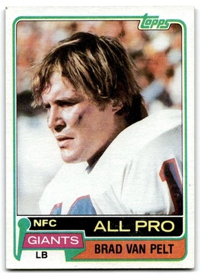 1981 Topps Brad Van Pelt New York Giants #270 - Image 1 of 2