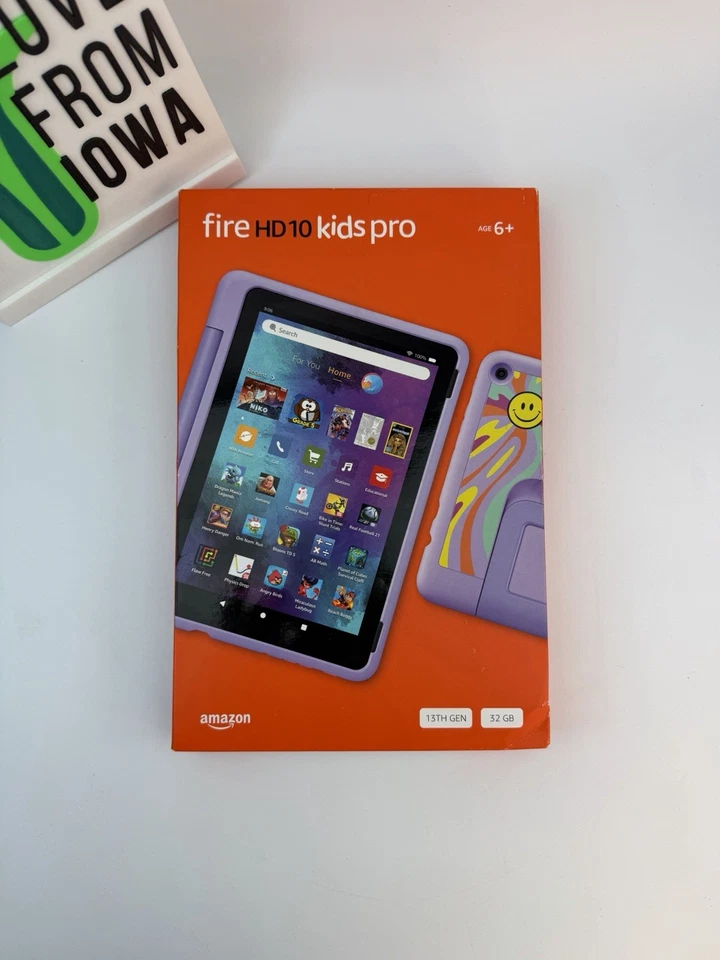 Amazon Fire HD 10 Kids Pro 13th Gen 32GB 10.1in Tablet - Purple OPEN BOX