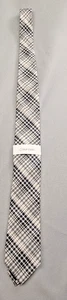 Calvin Klein Krawatte Herren Einheitsgröße schwarz weiß kariert Schottenkaro schmal neu mit Etikett $ 69,50 - Bild 1 von 4