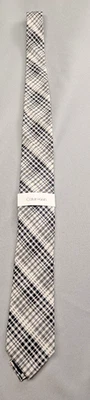 Corbata Calvin Klein Para Hombre Talla Única Negra Blanca Escocesa Tartán Ajustada Nueva con Etiquetas $69.50 Foto 1 de 4