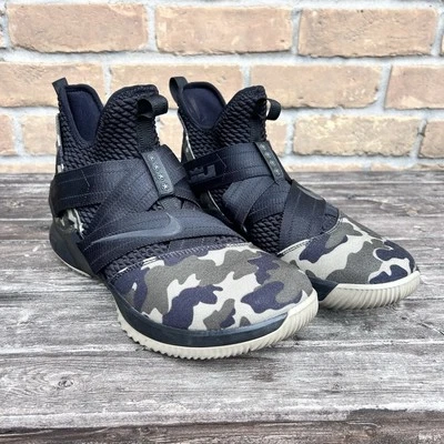 Nike LeBron Soldier XII Camo Men’s Size 11.5 Black Hazel Rush 2018 No Box - Image 1 of 4