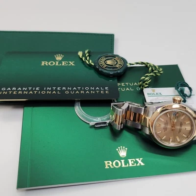 WCard 2025 Rolex Lady Datejust 28mm Steel 18K Yellow Gold Champagne Watch 279163 - Image 1 of 4